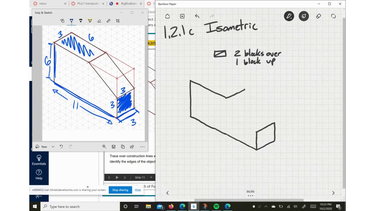IED 1.2.1c Isometric forms on orthographic (square grid) paper