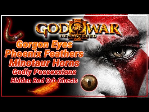 God of War 3 Remastered: All Gorgon Eyes, Phoenix Feathers, Minotaur Horns & Red Orb Chests [Guide]