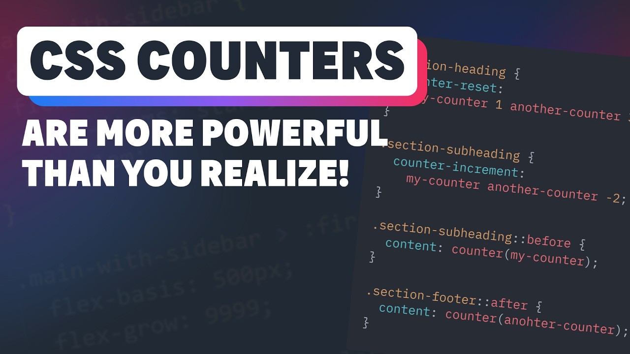 Dynamic numbering with CSS counters
