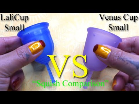 LaliCup vs Venus Cup SM Menstrual Cup Squish