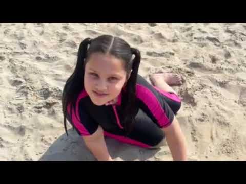 Alvina's swimming in the Jumeirah Beach 🏖️🚀🔥 | #alvina #swimming #beach #dubai #2024