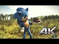 SONIC THE HEDGEHOG THE MOVIE SONIC AND THE TORTOISE SCENE 4K