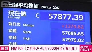 Download lagu 【速報】日経平均終値 5万7000円台に イランへの軍事攻撃開始以来1カ月半ぶり(2026年4月14日) mp3