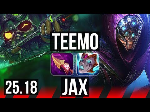 TEEMO vs JAX (TOP) | 8/2/3, 500+ games, Dominating | KR Challenger | 25.18