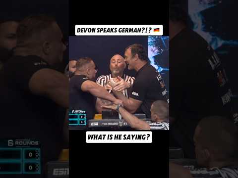 Devon Larratt Speaks Fluent German?!? | #devonlarratt #armwrestling #shorts