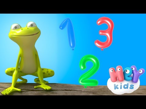 Cinq Petites Grenouilles 🐸 Apprendre les chiffres 🔢  HeyKids - Comptine bébé