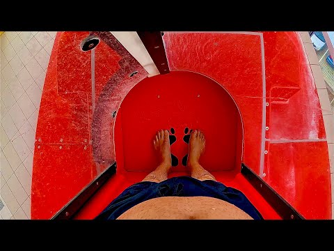 High Thrill Drop Waterslide at Aquapark Kladno, Czech Republic