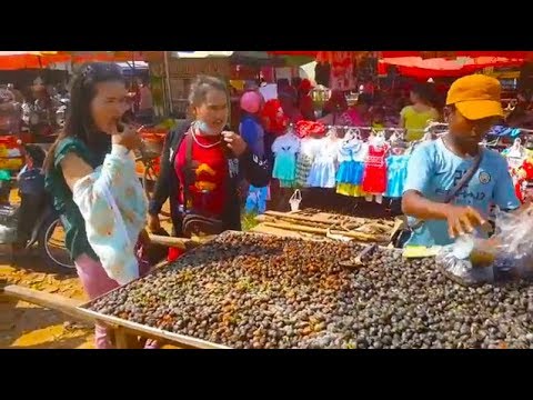 Kampong Thom Street Food - Stoung Market Food - Amazing Food Tour Video