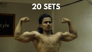 I tried Arnold’s bicep routine.