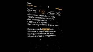 Download lagu Stecu || Lagu Faris Adam #liriklagu #lirik #stecu #lyrics mp3