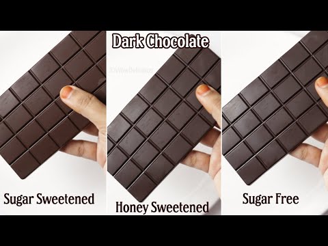 Homemade Dark Chocolate in 3 Different Types | Homemade Dark Chocolates | Dark Chocolate Recipe