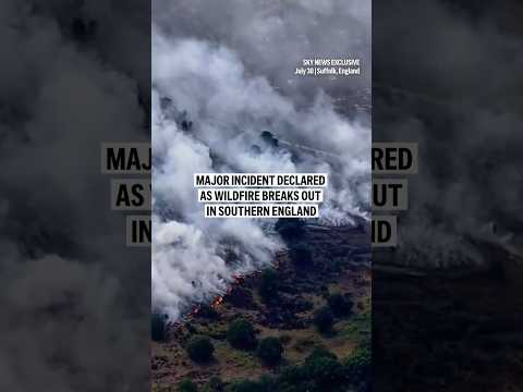Video Thumbnail: Major incident declared as wildfire breaks out in southern England