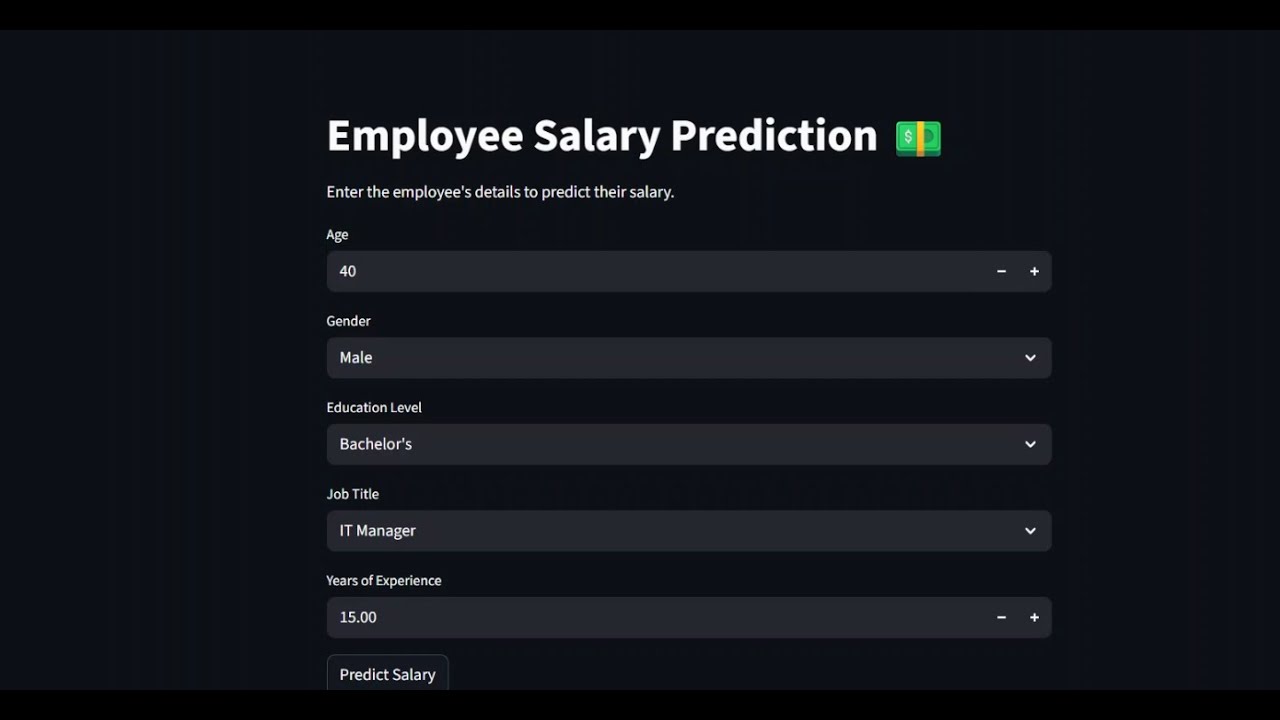 Employee-Salary-Prediction demo