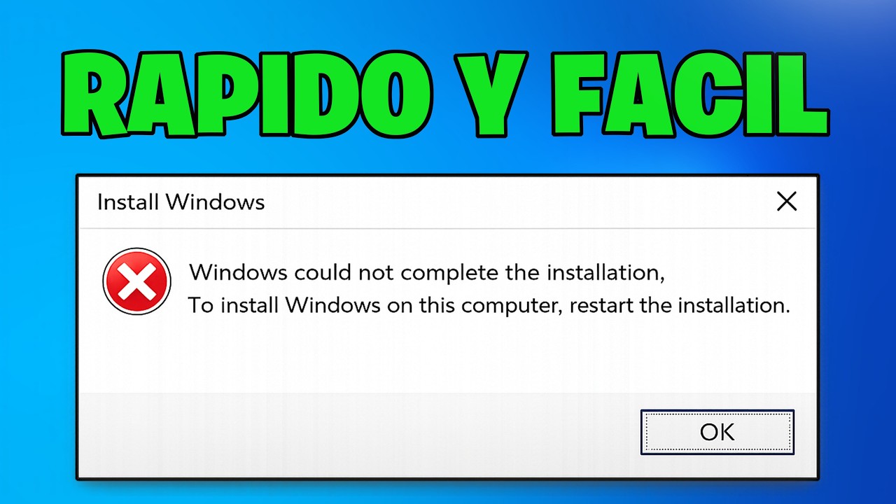 SOLUCIÓN “Windows no pudo preparar el equipo para arrancar en la siguiente fase de la instalación” 💻