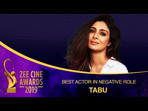 Tabu wins Best Actor in Negative Role for Andhadhun | Zee Cine Awards 2019
