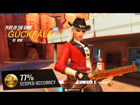 Gale Insane AIM - Ashe gameplay - POTG! [ Overwatch Season 35 Top 500 ]