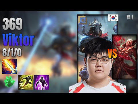 369 Top Viktor vs Vladimir lol KR solo rank Full Game 15.1 | 369 빅토르 vs 블라디미르