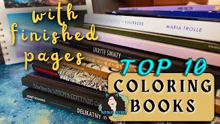 My Top 10+1 Favourite Adult Colouring Books with COMPLETED PAGES 2024
