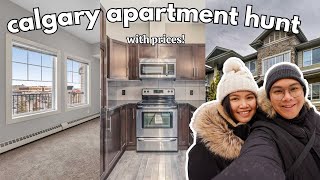 Apartment Hunting in Calgary *with prices* | touring 4 apartments w/ locations a