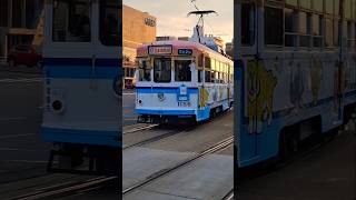 朝の広島電鉄(1150形ハノーバー電車)
