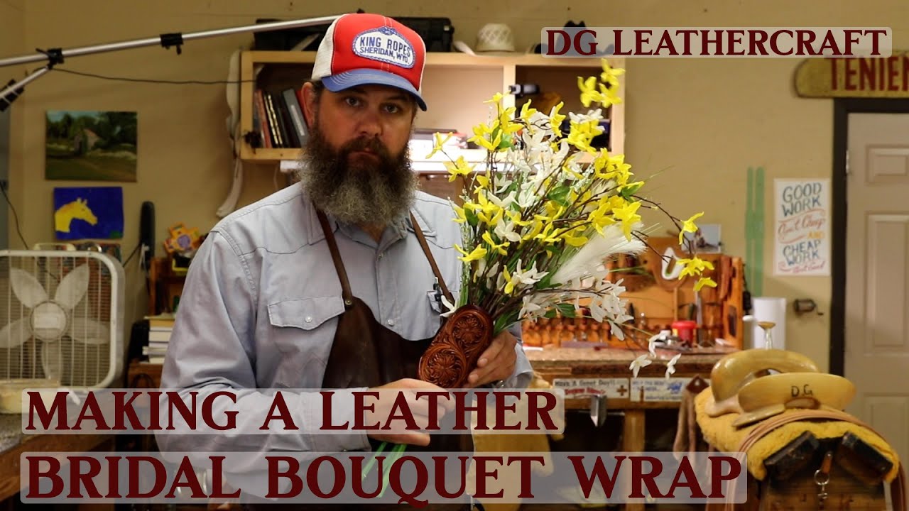 Making a Leather Bridal Bouquet Wrap