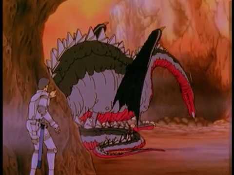 THE FLIGHT OF DRAGONS 1982 Origin of Gorbash.  Bryagh vs Sir Orrin Neville-Smythe scene