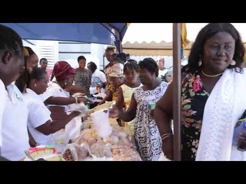 La MP Hon. Rita Odoley Sowah presents NVTI Certificates to several ladies she’s trained on vocations