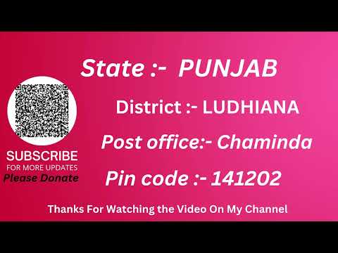 Punjab Ludhiana Chaminda Ka pin code 141202 / Ludhiana Chaminda ka post office