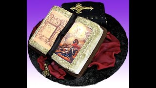 Holy Bible Open Closed Book Cake Decorating How-To Video Tutorial Part 4