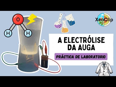 Vídeo: A electrólise da auga. Práctica de laboratorio