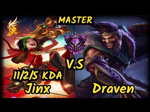 Luskka (JINX) vs DRAVEN - 11/2/5 KDA BOTTOM ADC GAMEPLAY - BR Ranked MASTER