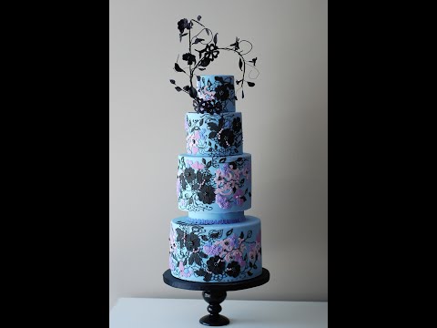 HOW TO CREATE LACE EFFECT ON A CAKE - #Tutorial