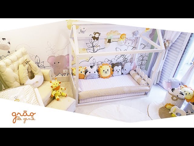 TOUR PELO QUARTO DE BEBÊ AMIGUINHOS SAFÁRI MONTESSORIANO | Grão de Gente