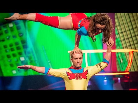 Ian 'H' Watkins' Trapeze performance to 'Holding Out For A Hero' - Tumble: Grand Final - BBC