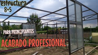 ESTRUCTURA METÁLICA FÁCIL COBERTIZO CON TUBO RECTANGULAR GRAN RESULTADO very simple metal structure©