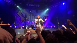 SABATON/Zagreb/13.03.2013./Part 08 - Joakim speaks to crowd 3