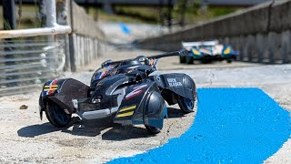 【Mini 4WD】Buck Blader con funzione di curva sopraelevata conquista un circuito da 180m.