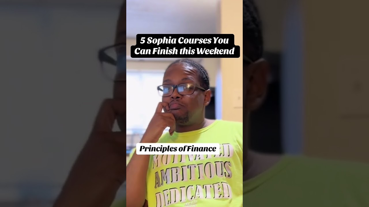 5 Sophia Learning classes you can knock out this weekend