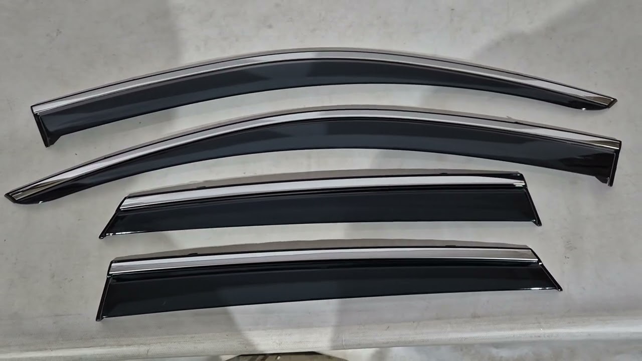 Ветровики с хромированным молдингом Niken Luxury (4 шт) Video 1