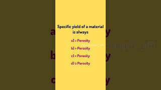 Specific Yield | Geology | Geochangers | Geology In Tamil | #shorts
