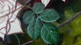 Como pintar folhas de rosas