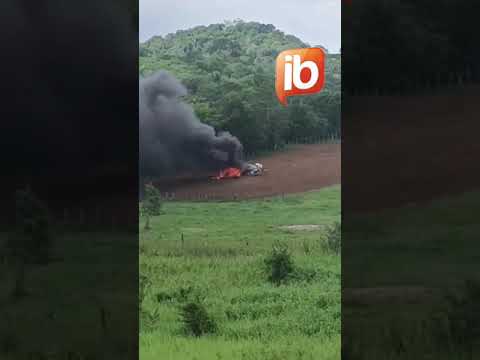 Avião cai em São Sebastião do Passé, Bahia, e piloto morre