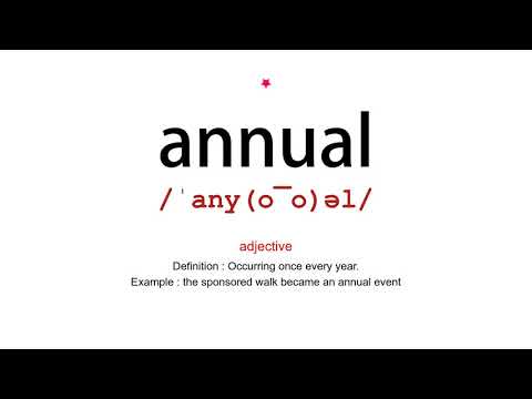 How to pronounce annual - Vocab Today