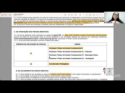ANÁLISE DE EDITAL - IPERÓ/SP (Banca Aplicativa)