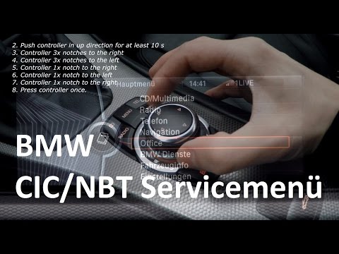 BMW CIC NBT Navi Servicemenü Geheimmenü freischalten E90 E91 E92 E93 E81 E82 E87 E88