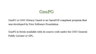PGP vs. OpenPGP vs. GnuPG