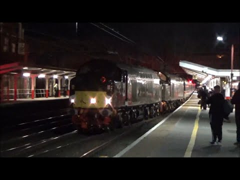 D213 And D345 Full Power Out Of Crewe On The Return Of The Devonian Double With 47828 On The Rear