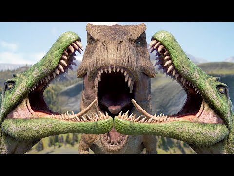 Indominus-Rex vs T-Rex vs Spinosaurus – Ultimate Battle Royale | Jurassic World Evolution 2