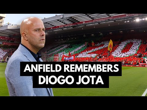 Diogo Jota mosaic raised by Liverpool fans as Anfield pays tribute
