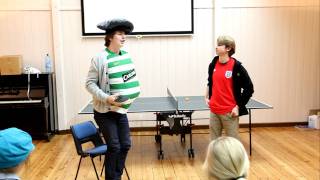 preview picture of video 'EngSem 2010 Shakespeare scenes 1H4 Prince Hal & Falstaff'